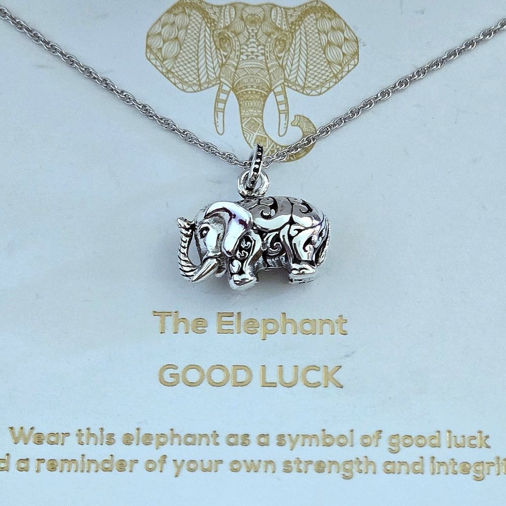 Annika Witt Sterling Silver🤍 Elephant🐘 Pendant Necklace - NIB